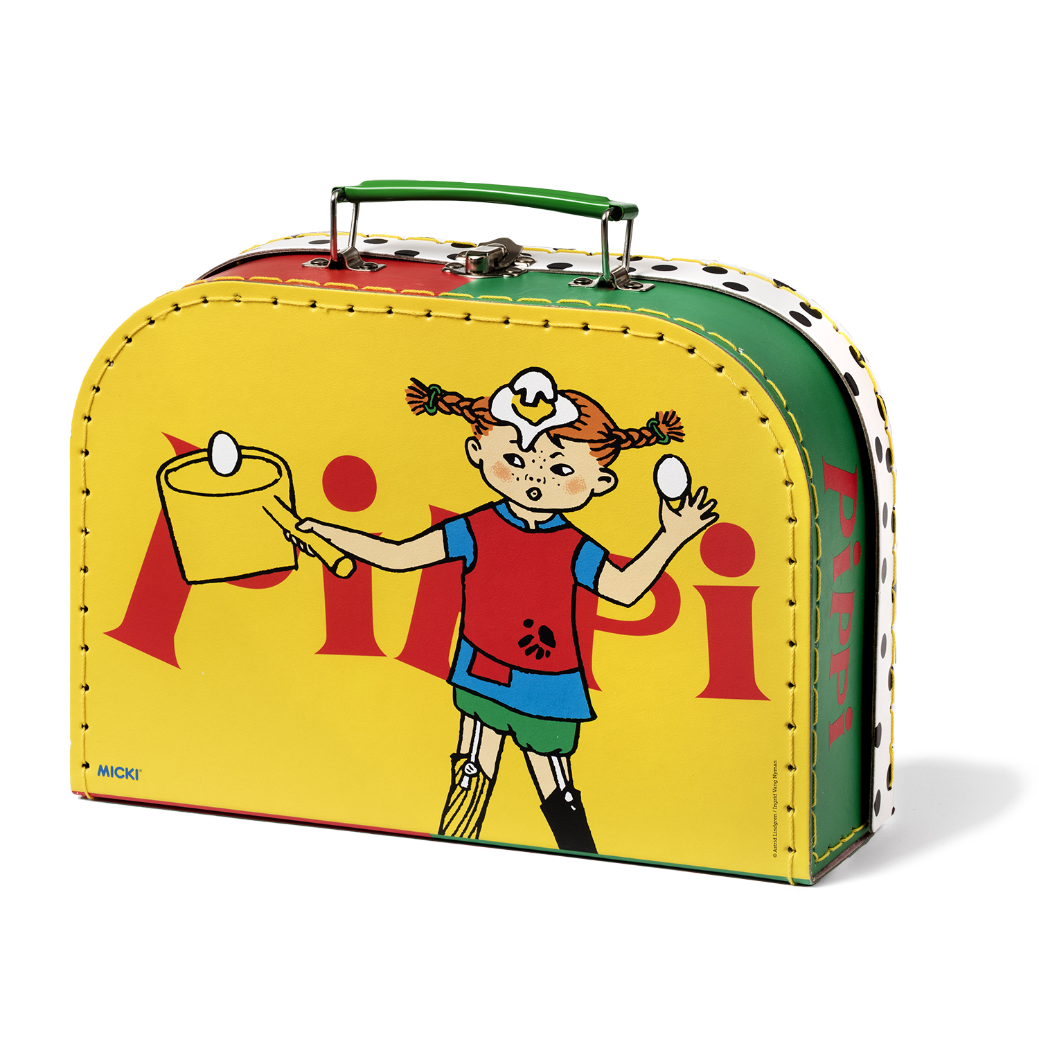 Pippi pippi barnväska resväska 25 cm gul